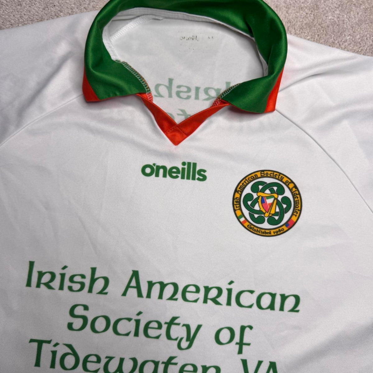 Irish American Society of Tidewater Jersey (Size: Medium)