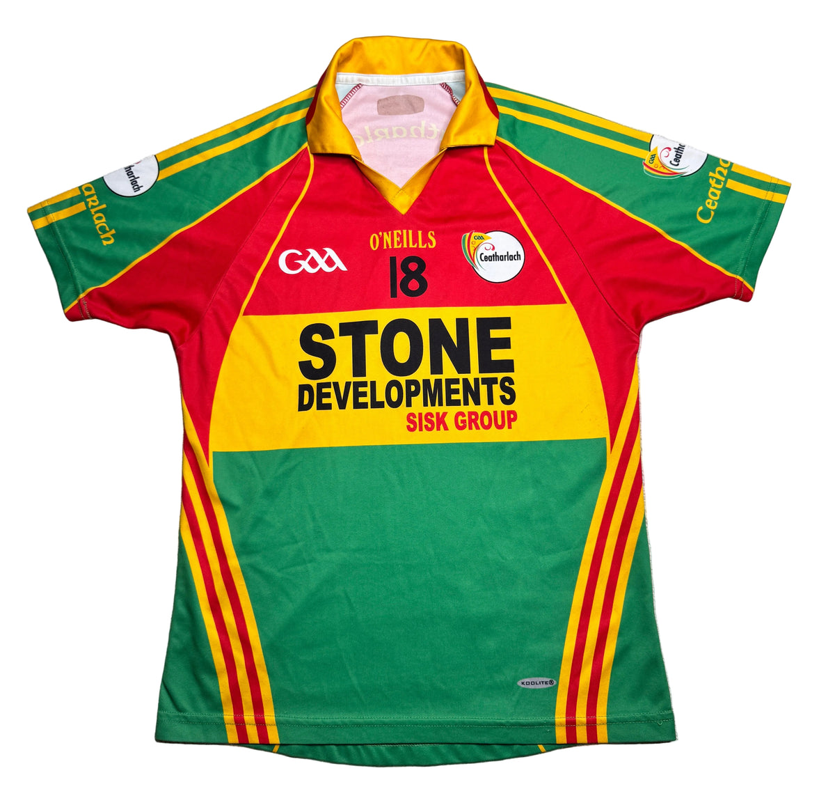 2009/2011 Carlow GAA Player Fit Home Jersey Number 18 - O'Neills GAA and hurling jersey - Jersey King