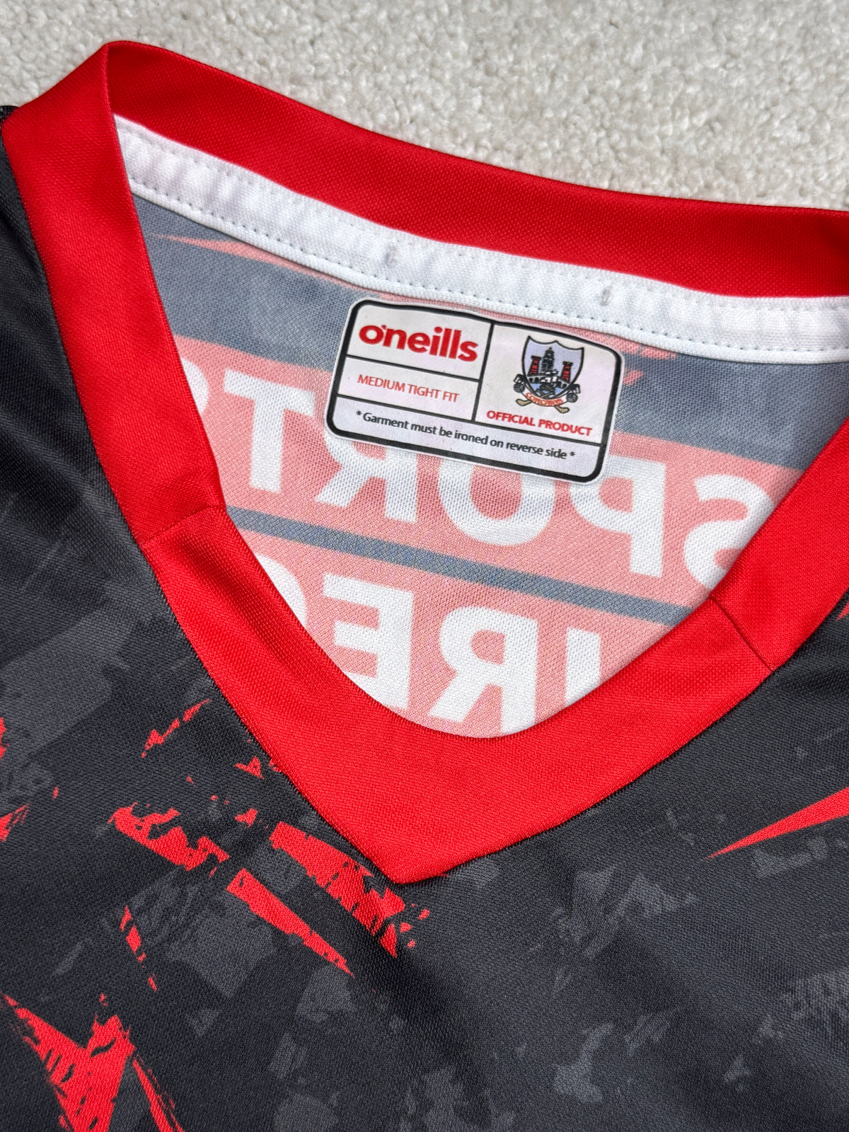 Cork GAA Training Tight Fit Jersey - O'Neills GAA and hurling jersey - Jersey King - view 3