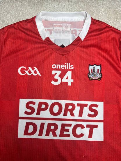 2021 Matchworn Cork GAA Tight Fit Jersey with GPS Pouch Number 34 - O'Neills GAA and hurling jersey - Jersey King - view 4