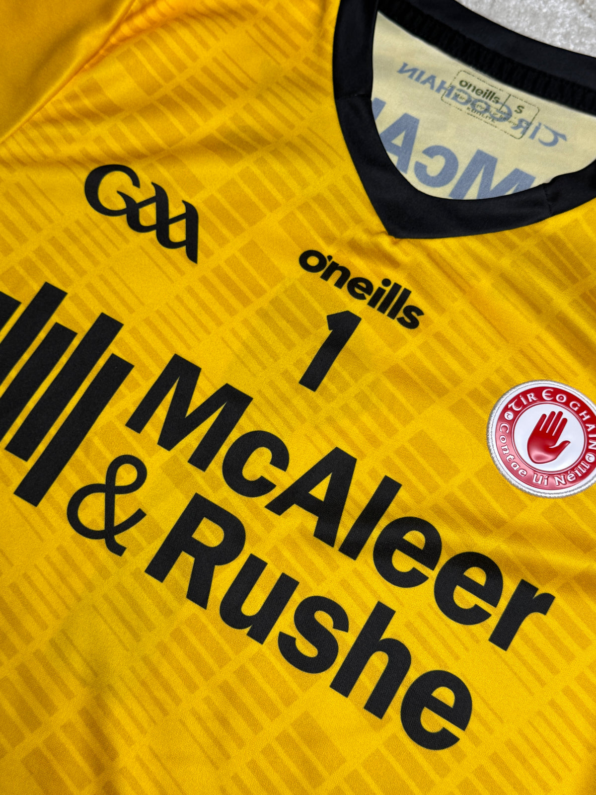 2023 Tyrone GAA Alternate Jersey Number 1 - O'Neills GAA and hurling jersey - Jersey King - view 4