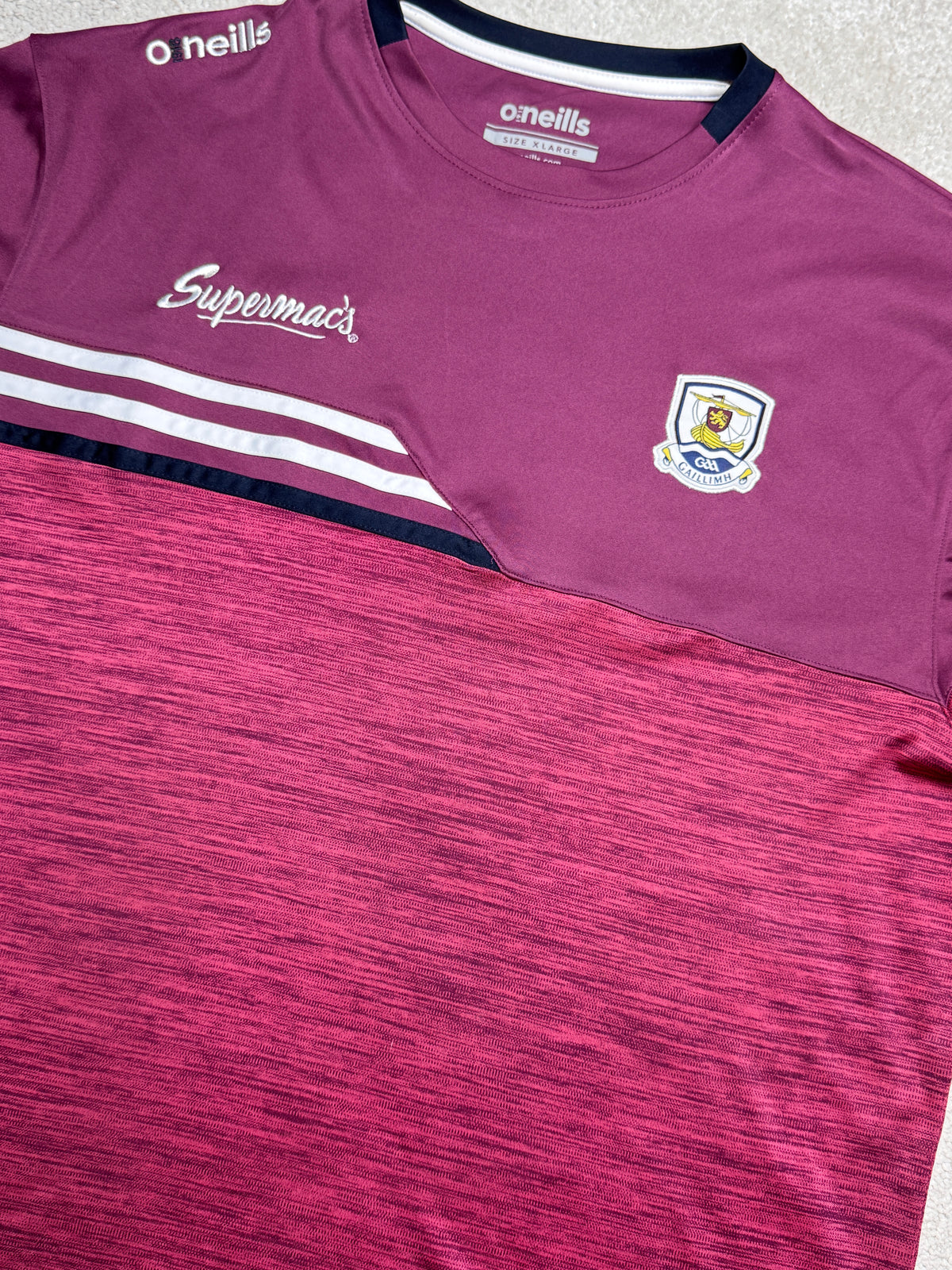 Galway GAA Training Jersey - O'Neills GAA and hurling jersey - Jersey King - view 4