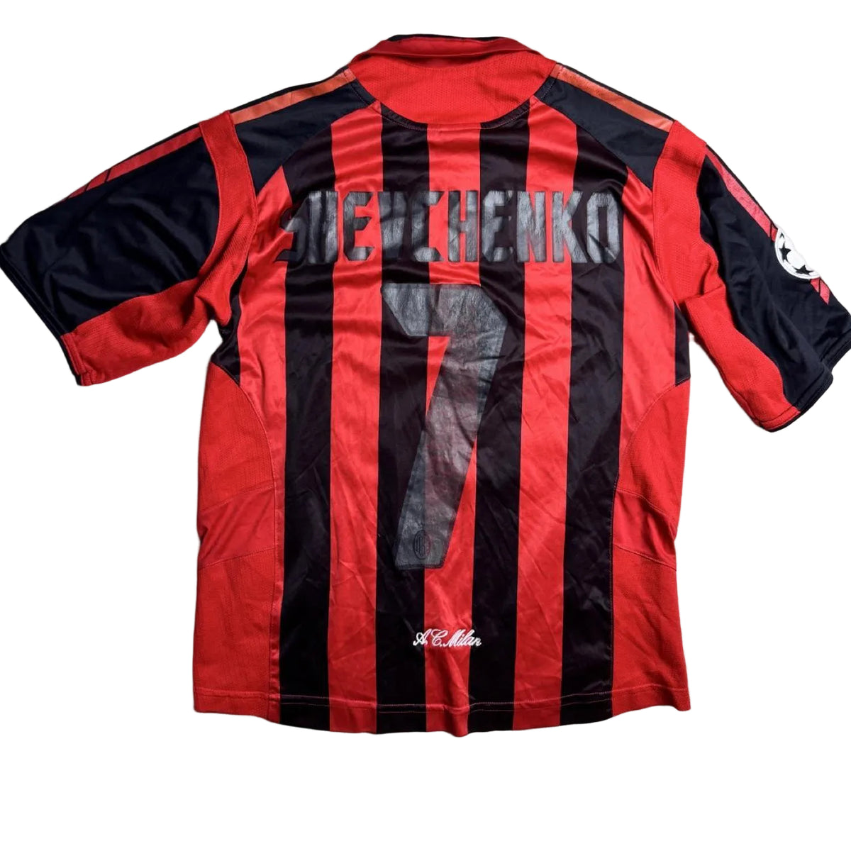 AC Milan 2003/2004 Home Jersey Number 7 - Adidas football jersey - Jersey King - view 2